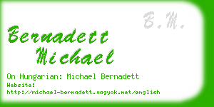 bernadett michael business card